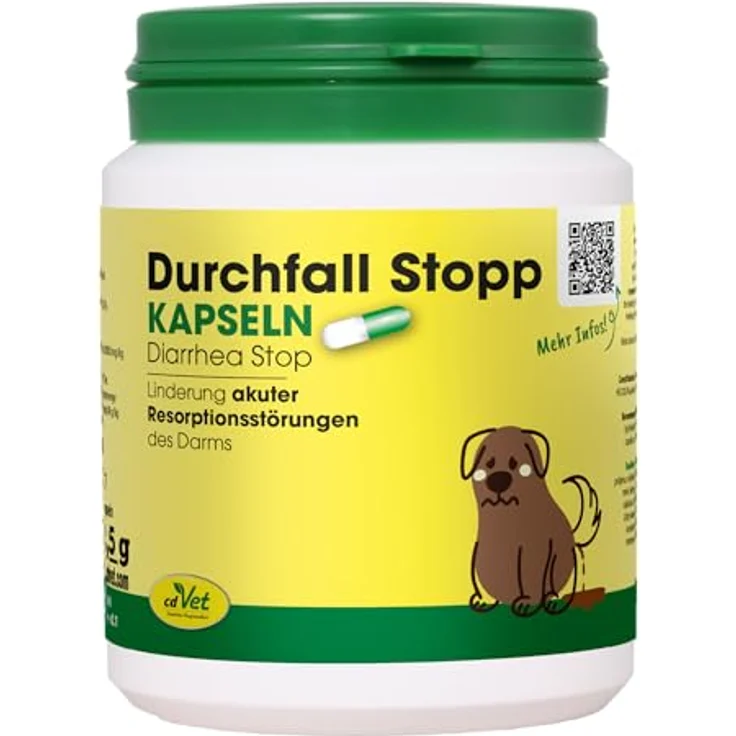 cdVet DurchfallStopp, 91 g Pulver zur Linderung bei akutem Durchfall mit präbiotischer Hefe – Bild 1