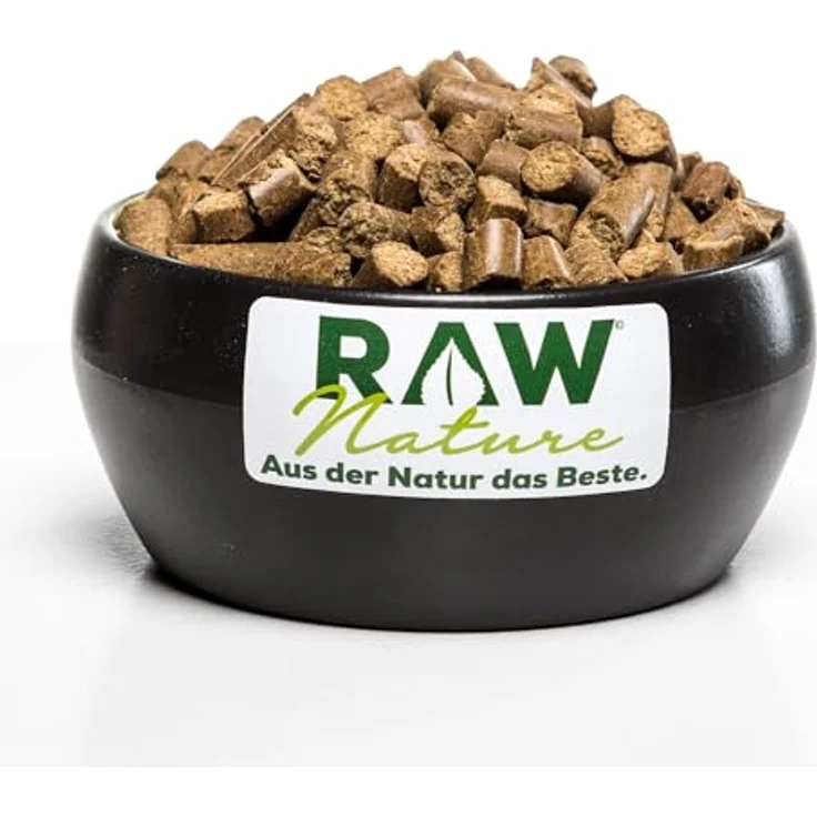 RAW Nature Trockenfutter Adult mit Ente 1kg, kaltgepresst, getreidefrei, 100% Muskelfleisch für alle Rassen, geeignet für sensible Hunde – Bild 4