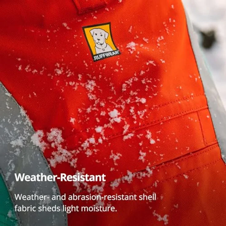 Ruffwear Hundejacke LUMENGLOW™ HI-VIS DOG JACKET 0577-850, Blaze Orange, Reflektierende Seitenteile – Bild 5