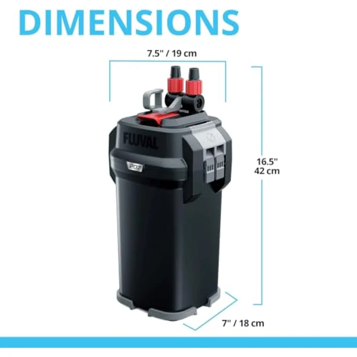 Fluval 207 Performance, Aussenfilter für Aquarien bis 220 l, Pumpe, optimierte mechanische Filterung – Bild 3