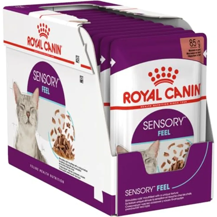 ROYAL CANIN Sensory Feel Katzen-Nassfutter, Stückchen in Sauce, 12x85 g