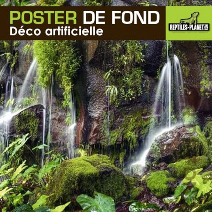 Reptiles-Planet Poster Waterfall Aquarium/Terrarium, Spritzwassergeschützt, 2-seitig, 15m Rolle, Höhe 50cm, lebendige Farben – Bild 3
