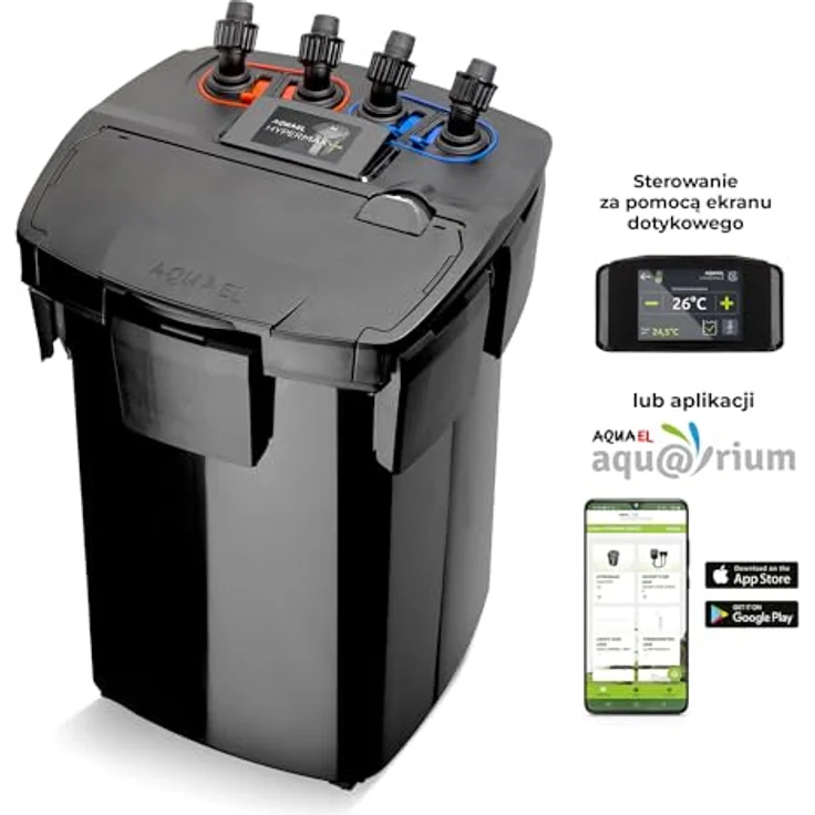Aquael Filtro Hypermax Link, Aussenfilter für Süsswasser bis 1500 l, integriertem Heizsystem und 4500 l/h Durchflussrate, schwarz – Bild 14