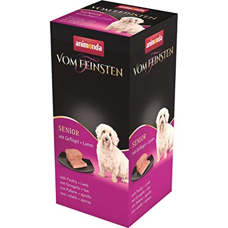 Animonda Vom Feinsten Senior, Hundefutter mit 6x150g Geflügel und Lamm, alleinfuttermittel für ältere Hunde