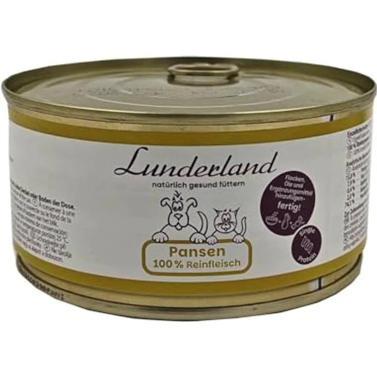 Lunderland Pansen (Rind) 5 x 300g, 100% Rinderpansen, Einzelfuttermittel für Hunde, Nassfutter – Bild 2