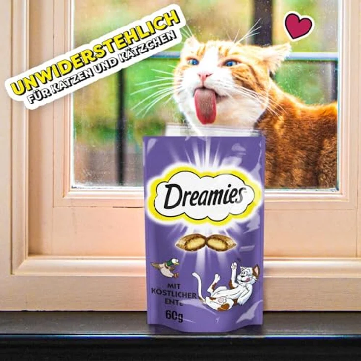 Dreamies Katzensnack mit Ente, 6 x 60g, ohne Farbstoffe, für alle Lebensphasen – Bild 10