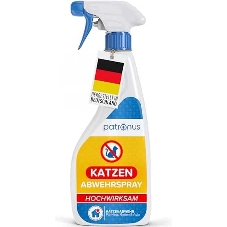 Patronus Katzen-Abwehrspray 500ml, hochwirksames Fernhalte-Spray gegen Urinieren & Kratzen - 100% natürliche Inhaltsstoffe, auch für Außenbereich – Bild 1