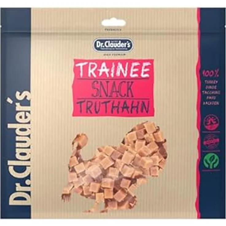 Dr. Clauder's Trainee Snack Truthahn, getreidefrei für Erwachsene Hunde, 500g Beutel