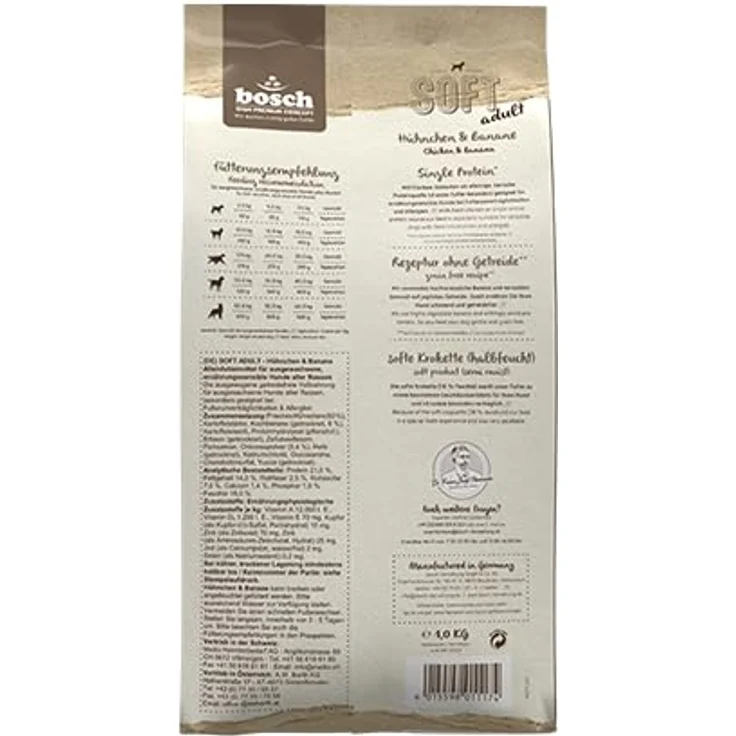 bosch HPC SOFT Hühnchen & Banane, halbfeuchtes Hundefutter für ausgewachsene Hunde, Single Protein, grain-free, 1 kg – Bild 2