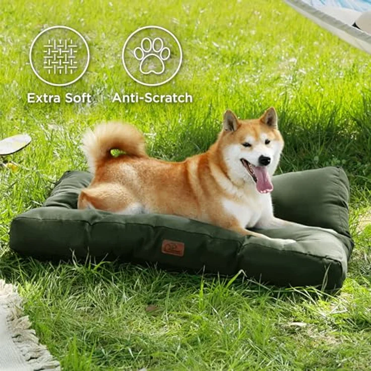 BEDSURE waschbares Hundebett Oxford, für mittelgroße Hunde, 76x50cm, pflegeleicht, grün – Bild 3