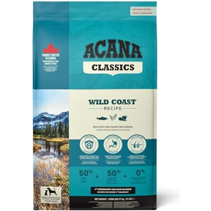 Acana Classic Wild Coast, Hunde-Trockenfutter mit nachhaltigem Fisch und Omega-3-Fettsäuren, 9,7 kg – Bild 1
