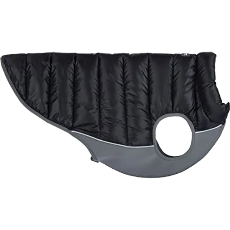 Red Dingo Puffer Jacket Schwarz/Grau, Hundemantel 35 cm, leicht, warm und einstellbar