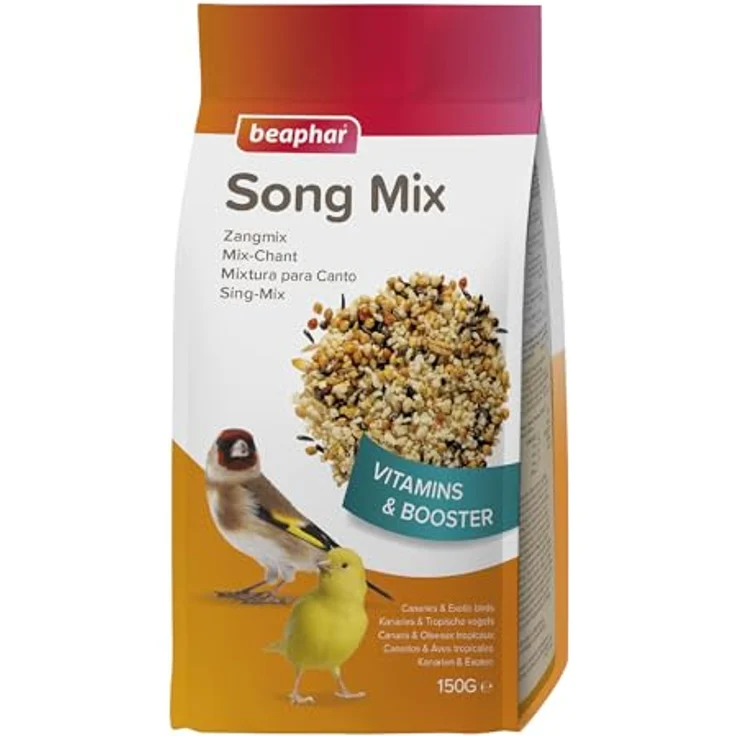 Beaphar Sing-Mix, 150g Vogelfutter mit essentiellen Vitaminen zur Gesangsstimulierung für Kanarienvögel und exotische Vögel – Bild 1