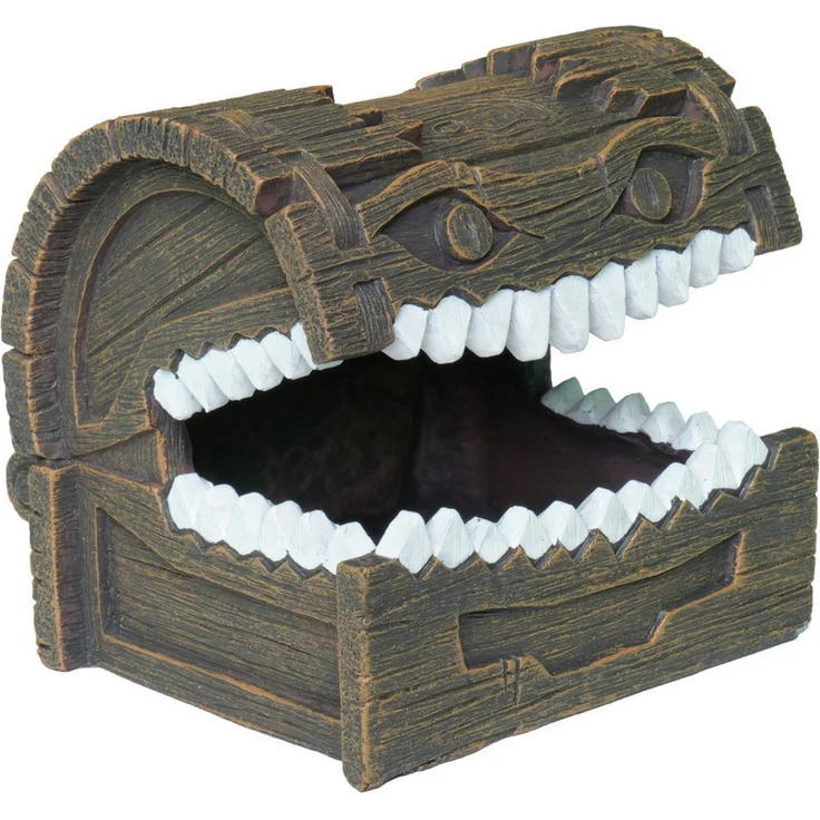 HOBBY Aquariendeko The Chest, Detailreiche Schatztruhe mit Versteckmöglichkeiten für Fische, 11 × 9,5 × 10 cm