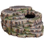 TRIXIE Schlangenhöhle Regenwaldoptik, Rückzugsmöglichkeit und Häutungsplatz für Terrarien und Aquarien, abnehmbarer Deckel, Polyesterharz, 26 x 20 x 13 cm, 76199