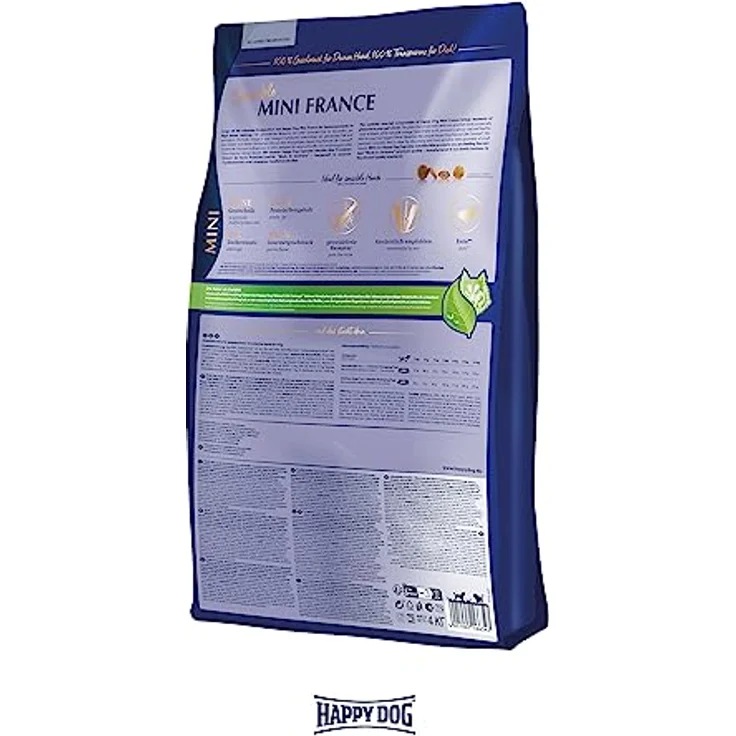 Happy Dog Sensible Mini France, Getreidefreies Hunde-Trockenfutter mit Ente, 4 kg, braun – Bild 4