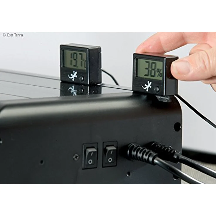 Exo Terra Hygrometer Digital mit Fernsensor, präzise Luftfeuchtigkeitsmessung, Speicherung von Höchst- und Tiefstwerten, geeignet für Compact Top und Dual Top – Bild 3