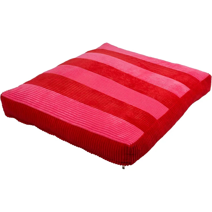 Coockoo Hundekissen Cozy Stripe, rot/rosa, S - 60x50x10 cm, gemütlicher Ruheplatz für Hunde