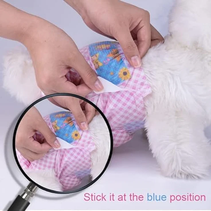 Flying Paws Einwegwindeln für Hunde und Katzen, hochsaugfähig und verstellbar, 10–40 Stück (XS-20 Stück) – Bild 4