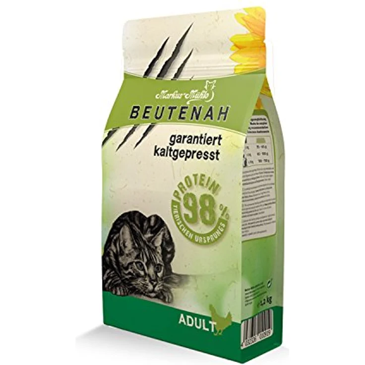 Markus Mühle Beutenah, Katzen-Trockenfutter mit 98% tierischem Eiweiß, 1200g