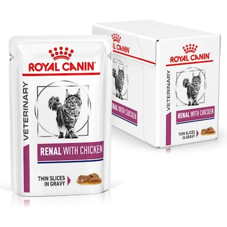 Royal Canin Veterinary RENAL, Katzenfutter zur Unterstützung der Nierenfunktion, 12x85g Huhn – Bild 2