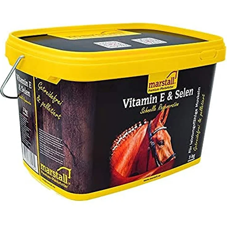 marstall Premium-Pferdefutter Vitamin E + Selen, getreidefreies Diätfuttermittel für optimalen Muskelstoffwechsel, 3 kg Packung – Bild 1