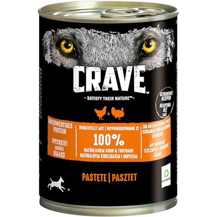 Crave Sparpaket Adult Hundefutter, 24 x 400 g - Huhn und Truthahn, getreidefrei, hoher Proteingehalt, ohne Zucker und Farb- und Konservierungsstoffe – Bild 2