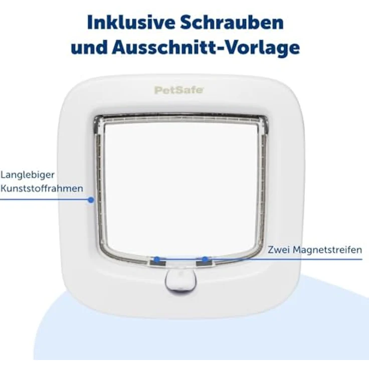 PetSafe Staywell® Luxus manuelle Katzenklappe, 4 Verschlussoptionen, energieeffizient, weiß – Bild 6