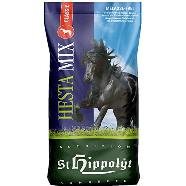 St.Hippolyt Hesta-Mix Classic, Pferdefutter für leicht zu fütternde Barockpferde, 25 kg