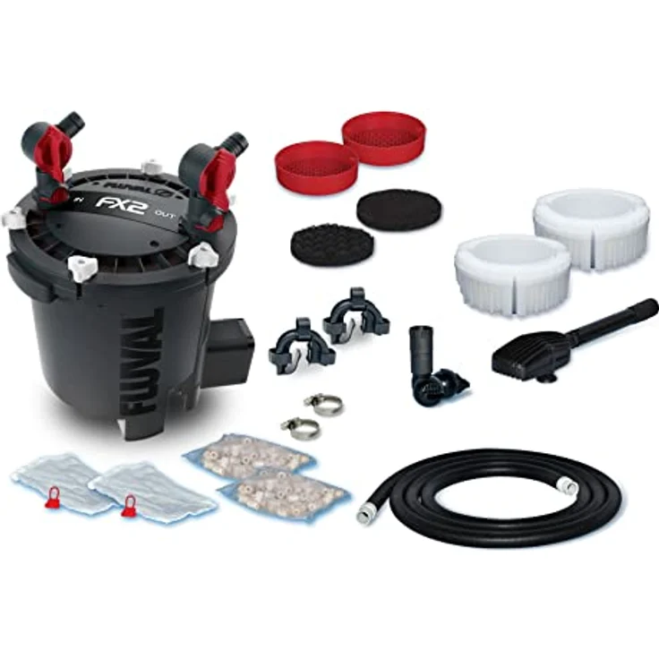 Fluval FX2 Hochleistungs-Außenfilter für Aquarien bis 750l, 1.800 l/h Wasserumwälzung, mit Smart Pump Technologie und herausnehmbaren Medienkörben – Bild 4