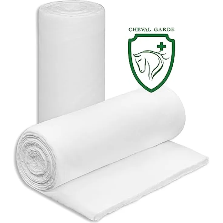 CHEVAL GARDE® Mullwatterolle Pferd 40cm x 5m, Hochwertige Verbandwatte für Huf-, Wund- und Angussverband, extrem saugstark und reißfest