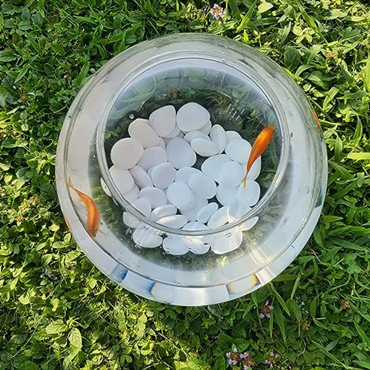 Kalapanta Dekosteine Weiß S Ø 2-5 cm, 155 Stück - Recycelte Kunststoff Deko für Vasen, Aquarien und DIY-Projekte – Bild 3