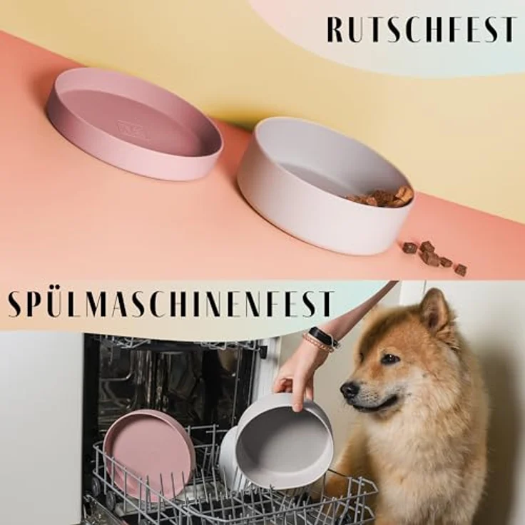 ne&no® Silikon Hundenapf 1200 ml mit Deckel, rutschfest und luftdicht für kleine und mittelgroße Hunde, im Kühlschrank verwendbar – Bild 5