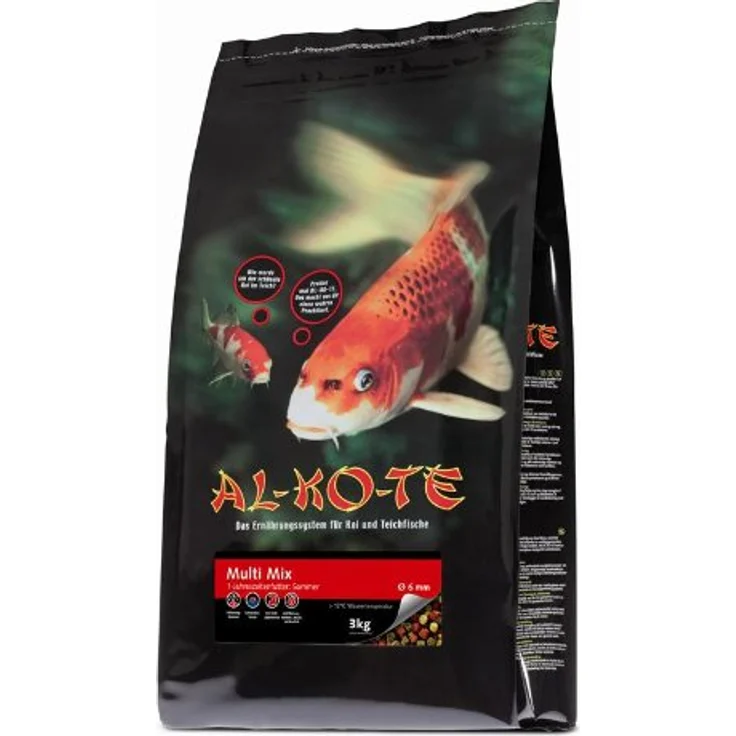 AL-KO-TE Fischfutter Teichfutter Multi-Mix, 6 mm Pellets, 3 kg, High-Premium mit Spirulina und Paprika для intensive Farbgebung – Bild 2