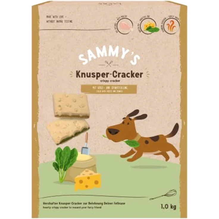 Bosch Sammy´s Knusper-Cracker, herzhaft, 1 kg, Hunde-Snacks mit Käse – Bild 1
