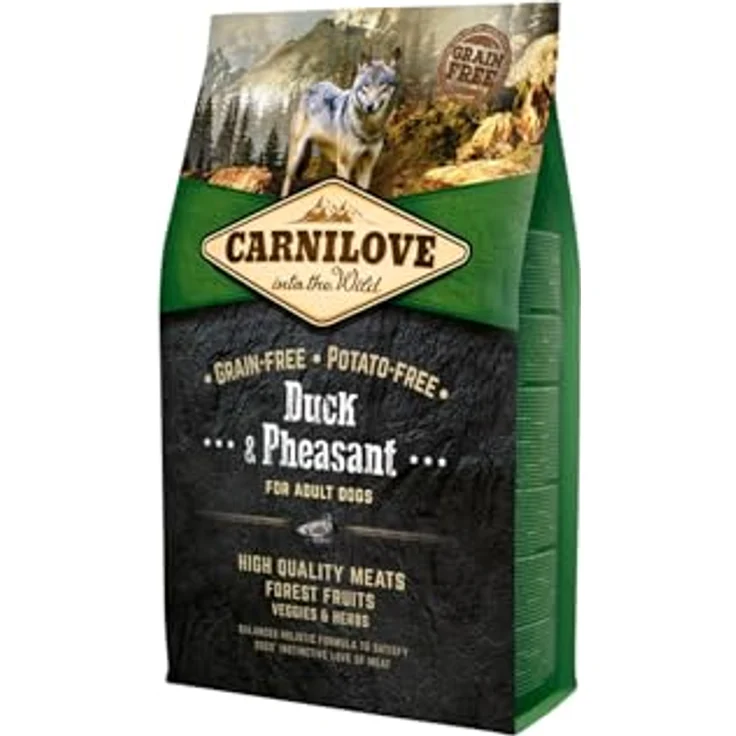 Carnilove Dog Adult - Duck und Pheasant, 12kg Hunde-Trockenfutter für ausgewachsene Hunde aller Rassen – Bild 1
