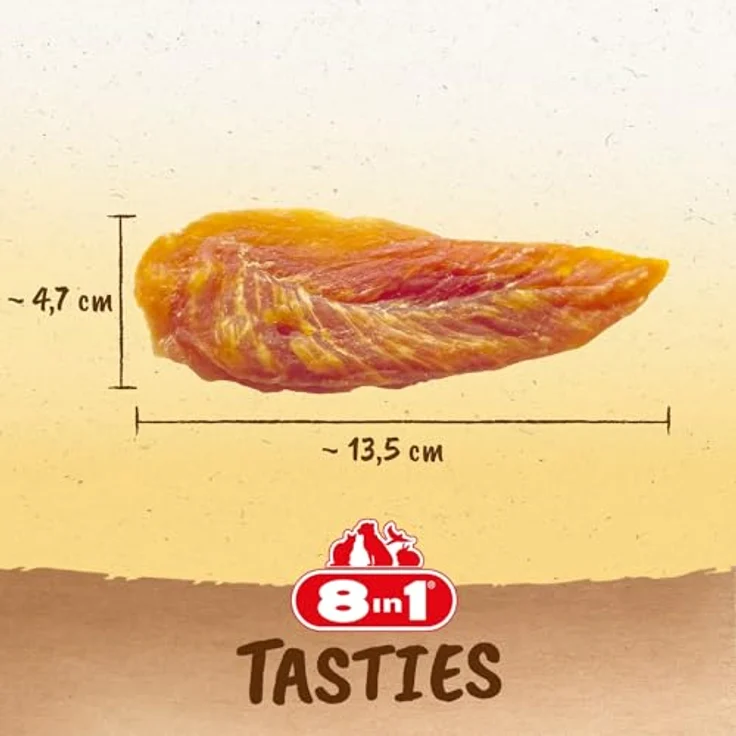8in1 Tasties Hühnerbrust - Sparpaket, proteinreiche Hundesnacks, 3 x 85 g, ohne glutenhaltige Zutaten – Bild 5