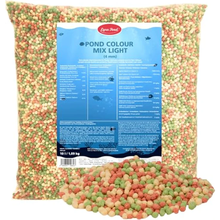 Lyra Pond® 10 L Pond Colour Mix Light, nährstoffreiches Fischfutter mit kräftigenden Farben für Teichfische – Bild 1