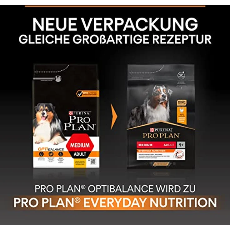 Pro Plan PRO PLAN Adult Medium Everyday Nutrition Huhn, Trockenfutter für ausgewachsene Hunde, 3 kg, nährstoffreich und zur Zahnpflege – Bild 2