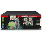 Sheba Katzen Nassfutter für Kitten, Feine Vielfalt mit Lachs (MSC) und Huhn in Sauce, Multipack 40x85g