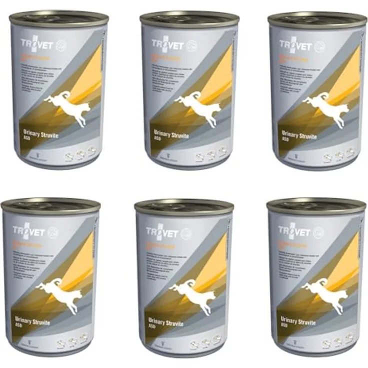 Trovet Urinary Struvite ASD, Diätalleinfuttermittel für Hunde, 6 x 400 g, reduziert Struvitkristalle, magnesiumarm, hochwertige Zutaten