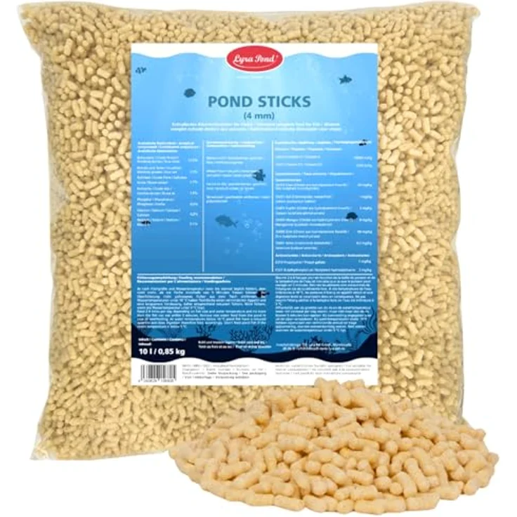 Lyra Pond® Pond Sticks Fischfutter, 10 L (0,85 kg), schwimmend, artgerechte Zusammensetzung für Teichfische – Bild 1