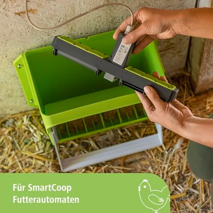 Kerbl Hobbyfarming SmartCoop Futterdosierer mit Füllstandssensor, automatisiert, Kunststoff, für Hühner, Made in Germany – Bild 2