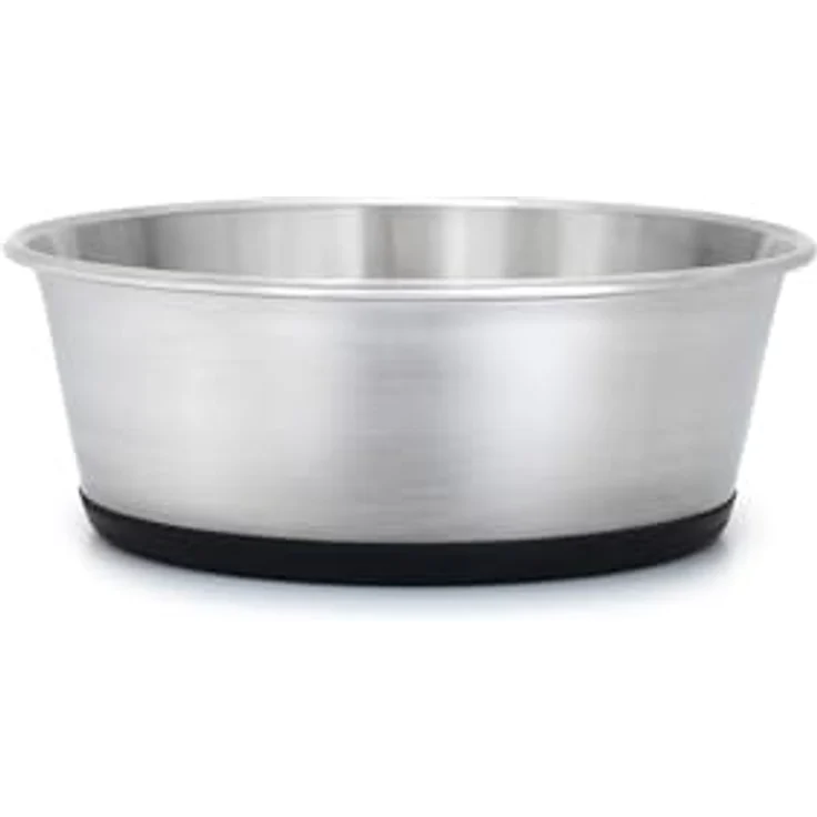lionto Futternapf aus Edelstahl, 600 ml, rutschfester Silikonboden, spülmaschinenfest, für Hunde und Katzen – Bild 1