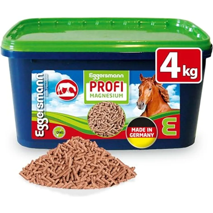 Eggersmann Mein Pferdefutter Profi Magnesium 4 kg – Ergänzungsfuttermittel zur Unterstützung der Muskulatur & Entspannung mit Magnesium, Tryptophan und B-Vitaminen
