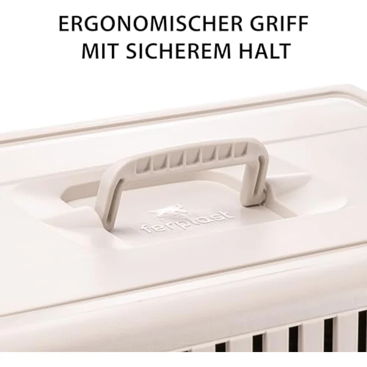 Ferplast ATLAS 30 EL, Katzentransportbox und Hundetransportbox bis 15 kg, mit plastifizierter Eisentür und Lüftungsschlitzen, 40x60xH 38 cm, blau – Bild 5
