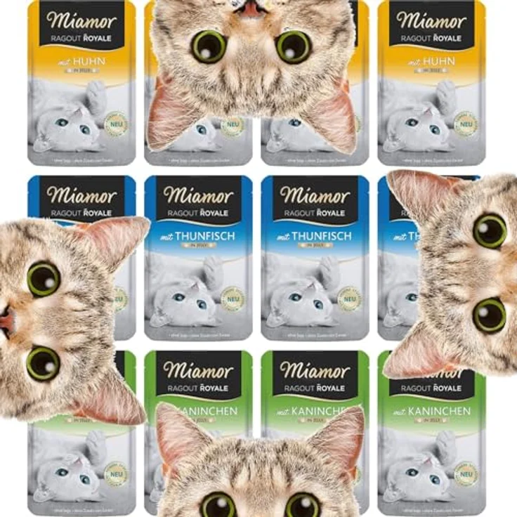 Miamor Ragout Royale in Jelly Multipack, 12x100g, Katzenfutter mit Kaninchen, Huhn und Thunfisch, hoher Geflügelfleischanteil – Bild 5