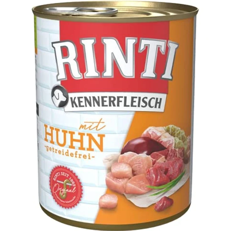 Rinti Kennerfleisch Multipack Geflügelherzen und Huhn, 24 Dosen à 800g mit 70% Fleischanteil und Omega 3 Fettsäuren – Bild 3
