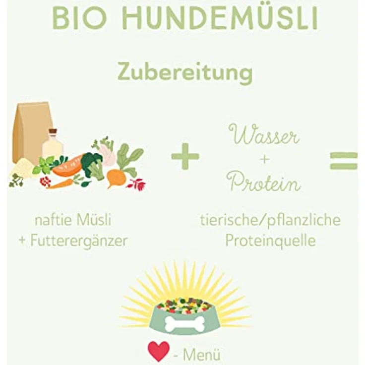naftie Bio Hundeflocken Hundemüsli Vital mit Gemüse, glutenfreier Flocken-Mix mit Hirse-, Kokos- und Karottenflocken, vegan, 1kg – Bild 5