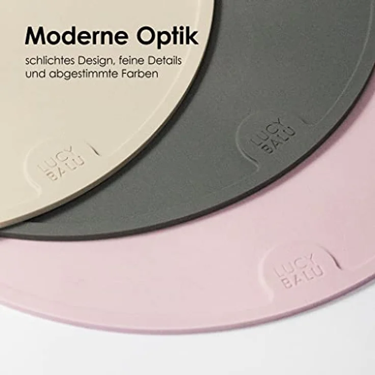 LucyBalu® Circle Silikon Napfunterlage, rutschfest mit erhöhtem Rand, Ø 29 cm, FDA-zertifiziert, spülmaschinenfest, in Flieder für Katzen & Hunde – Bild 2
